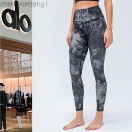 Desginer Als Yoga Aloe Pant Leggings Double Sided Brushed High Waist Abdominlifting Hip Sports Elastic Tight Fitness Pants for Women