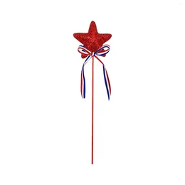 Party Favour Independence Day Five-Pointed Star Decoration Red White And Blue Five-Star Bow Stick Cutting Fashion Gift