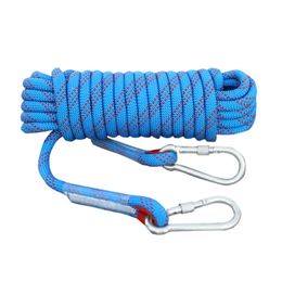 Tomshoo 10mm Climbing Rope 10M/20M/30M Outdoor Static Climbing Rope Fire Rescue Safety Escape Climbing Accessories 240509