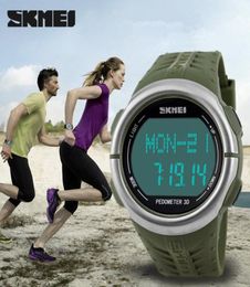 SKMEI 1058 Heart Rate Monitor watch pedometer Sport LED watches for men women 50m waterproof digital watch sports calorie counter 8490096