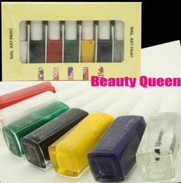 7colors Stamping Special Polish Nail Art Stamp Varnish Paint Painting for Transfer Polish Image Plate Metal Template5161823