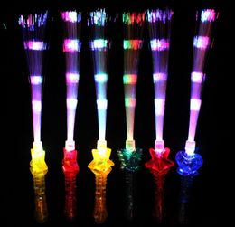41cm Led Flashing Stick Toy Colorful Sticks Light Magic Wands Stick Toys Glow by Fiber Optic Concert Props6419202