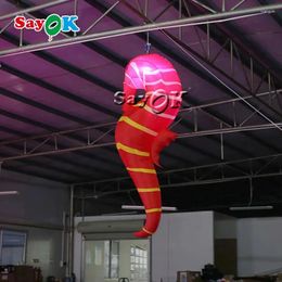 Party Decoration 6.56fth Giant Inflatable Seahorse Model With Remote Controller Inner Air Blower For Bar Concert Club