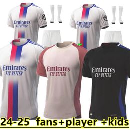 Fans player 24 25 Maillot Lyon Soccer Jerseys 2024 2025 Olympique Lyonnais OL Digital 3rd Fourth Shirts TRAORE MEMPHIS Men Football Shirt Kids Kits Equipment BRUNO G 8