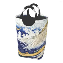 Laundry Bags HD Ocean Waves By Katsushika Hokusai HIGH DEFINITION A Dirty Clothes Pack