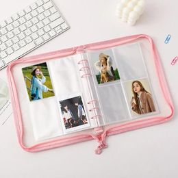 Zipper A5/A6 Binder Kpop Pocard Collect Book Po Cards Organiser Notebook Sleeves School Stationery