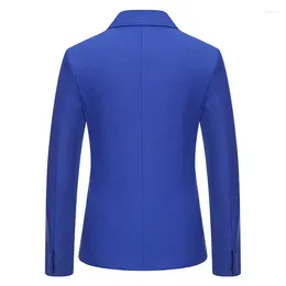 Men's Suits Royal Blue Dress Blazer For Men 2024 Spring Notched Lapel One Button Suit Jacket Wedding Business Formal Hombre 3XL