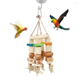 Other Bird Supplies Chewing Cage Toy Toys For Parakeets Parrot Wooden Blocks Corn Cobs Hangings