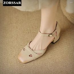 Casual Shoes Baotou Summer Ladies Sandals Fashion Elastic Band Low Heel Women's Shallow Mouth Party Square