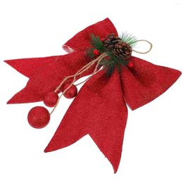 Decorative Flowers Christmas Bow Wedding Bowknot Decors Scene Adornment Festival DIY Xmas Tree Ornaments