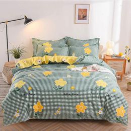 Bedding Sets Cartoon Set Thicken Quilt Cover And Pillowcase Sanding Bed Sheet For Home Soft Two Color Household Product