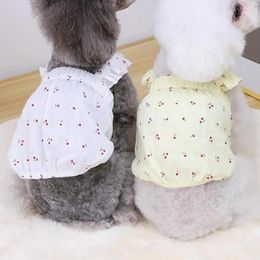 Dog Apparel Chic Pet Polyester Non-shrink Washable Good Breathability Teddy Cat Vest Clothing Colorfast