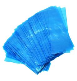 200pcsLot Safety Disposable Hygiene Plastic Clear Blue Tattoo Motor Pen Cover Bags Tattoo Machine Pen Cover Bag Clip Cord Sleeve 4010297