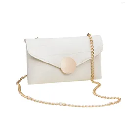 Shoulder Bags Fashion Ladies One-Shoulder Armpit Bag Messenger Small Square Female Leather Solid Colour Chain Handbag For Women 2024