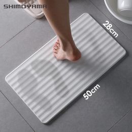 Bath Mats SHIMOYAMA Diatomite Earth Mat Super Absorbent Rug Non-slip Drying Fast Foot Pad Bathroom Tub Side Area Floor