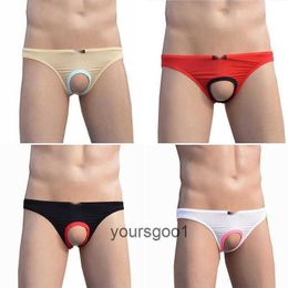 Underpants Mens Sexy Underwear Low Waist Hollow Triangle Brief Appeal Thin Breathable Boxer Sissy Lingerie For Men Erotic Temptation Thong