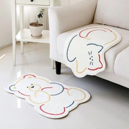 Carpets Imitation Cashmere Rug Living Room Carpet Non Slip Wear Resistant Bedroom Decoration Cartoon Fluffy Soft High Quality White