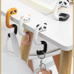 Hooks Cartoon Animals Can Bend And Fold Strong Load-bearing Tabletop Hanging Bag Anti Slip Key Rack Cute