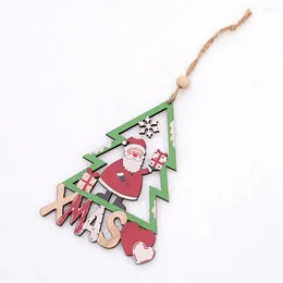 Decorative Figurines 1pc Christmas Tree Decoration Wooden Small Pendant Accessories Random Hanging Decorations