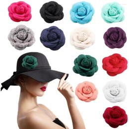 Brooches Elegant Fabric Camellia Flower Brooch Vintage Flowers Pin For Women Girl Clothes Cap Scarf Party Jeweley Gifts