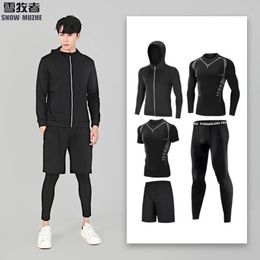 Sportswear Gym Fitness Tracksuit Mens Running Sets Compression Basketball Underwear Tights Jogging Sports Suits Clothes Dry Fit 240511