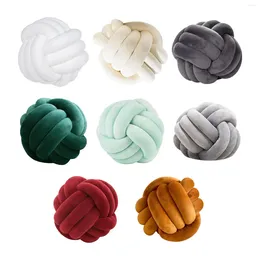 Pillow Round Knot Ball Toy Hand Woven For Bed Bedroom Sofa Decor 22cm
