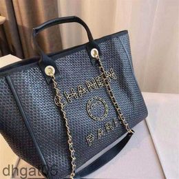 Luxury Fashion Designer Beach Bags Stora Ch Linen Woven Women Evening Handbag Straw Stick Shoulder Portable Brand Classic Femal203Q