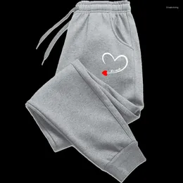 Women's Pants Love Print Mens Sports Men's Sweat-shirt Tracksuit Female Sweatpants Clothing Men Jeans Pant Man Cargo
