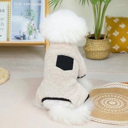 Dog Apparel Fleece Warm Jumpsuit Winter Pet Clothes Classics Solid Coat For Small Dogs Puppy Four Legged Jacket Ropa Perro