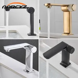 Bathroom Sink Faucets European Style Black/Gold Wash Basin Faucet Light Luxury Household And Cold Water HCAQ-98