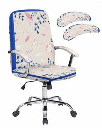 Chair Covers Abstract Plants Leaves Flowers Elastic Office Cover Gaming Computer Armchair Protector Seat