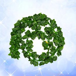 Decorative Flowers 12 Pcs Artificial Ivy Vine Garland Plants Decor Leaves Pumpkin Leaf Hanging Decorations Foliage