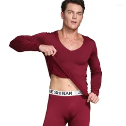 Men's Thermal Underwear Large Size 4XL Male Soft Pajamas Winter Warm Intimate Clothing Close-fitting Long Johns Comfortable Sleepwear