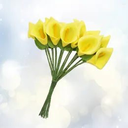 Decorative Flowers 144pcs Mini PE Calla Lily Simulation Bouquet Artificial For Candy Box Gift Accessories