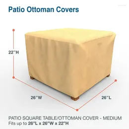 Table Cloth Medium Beige Patio Table/Ottoman Cover All-Seasons