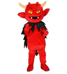 2025 New Adult RED Devil Mascot Costume Fun Outfit Suit Birthday Party Halloween Outdoor Outfit Suit