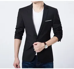 Men's Suits 2024 Fashion Men Casual 1 Cotton Jackets Male Slim Fit Formal Sky Blue Black Blazer Suit Plus Size 5XL Sping