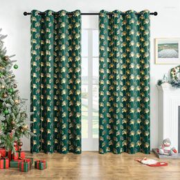 Curtain 1 Piece Of Blackout Curtains Gold Leaf Ginkgo Room Light-reducing Heat-insulating And Noise-reducing