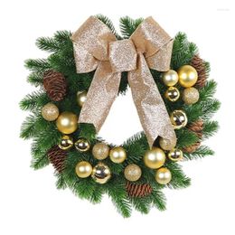 Decorative Flowers Christmas Wreaths Home Decor Front Door Wreath Winter Artificial Decorations With Ribbon For Window Wall