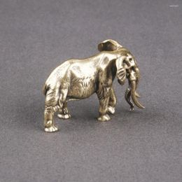 Decorative Figurines Elephant Ornaments Statues Miniature Decor Accessories Brass Table Desk