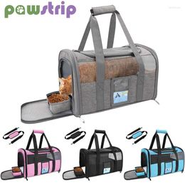 Cat Carriers Portable Pet Carrier Bag Foldable Breathable Dog Outgoing Travel Small Pets Handbag With Mesh Window Supplies