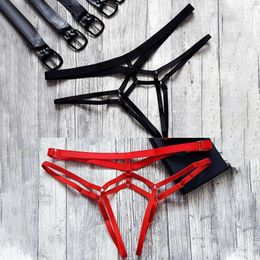 Women's Panties Sexy Open Crotch Erotic Lingerie Women Hollow Bandage Briefs Crotchless Female Thong For Sex Transparent Underwear Porno