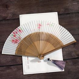 Decorative Figurines Summer Antiquity Folding Fan Handmade Chinese Classical Vintage Hanfu Matching Hand Home Decoration Craft Gift