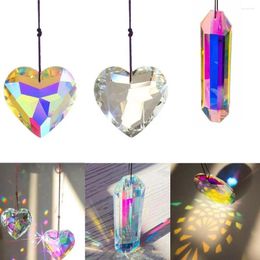 Decorative Figurines Hanging Crystals Suncatcher Prism Pendant Lighting Multicolor Stained Glass Window Hangings