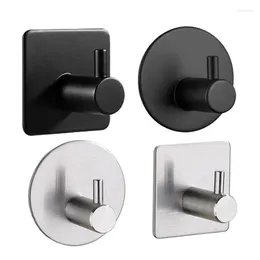 Hooks 1/2pcs Adhesive Wall Bathroom Robe Towel Hanger Door Key Holder Organizer Hanging Hook Shelf Kitchen Hardware Accessories