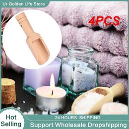 Tea Scoops 4PCS Wooden Candy Mini Kitchen Utensils Accessories Tools Powder Spoon Condiment Coffee Bath Salt