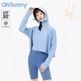 Women's Jackets OhSunny Outdoor Anti-UV Sun Protection Coat Breathable Long Sleeve Full Face Head Cover Women Driving Hoodie Sunscreen