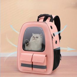 Cat Carriers Carrier Backpack Outdoor For Pet Shoulder Bags Breathable Portable Travel Transparent Bag Small Dog