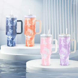 Water Bottles Summer Dyeing And Printing Color Insulation Cup Portable Stainless Steel Large Capacity Car