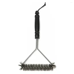 Tools Stainless Steel BBQ Grill Barbecue Cleaning Brush With Triangle Bristles